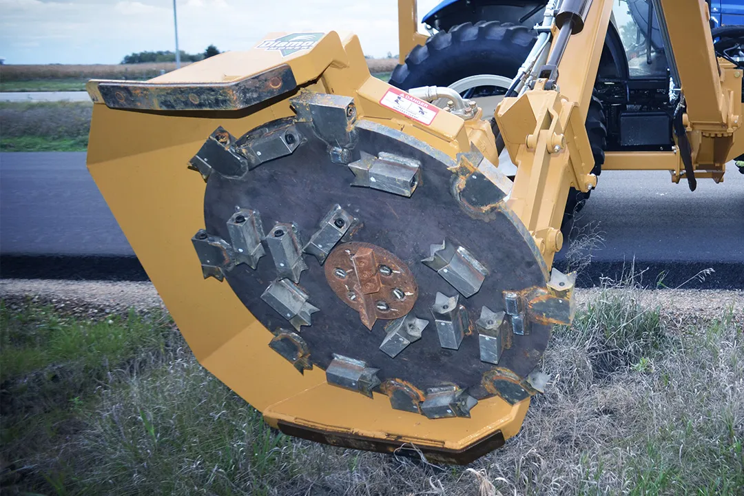 tractor boom attachments forestry disc mulcher